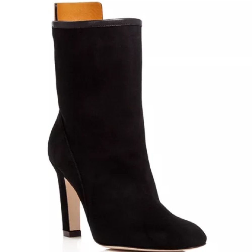 Stuart Weitzman Women's Brooks Round Toe Suede High-Heel Booties Size 10 M